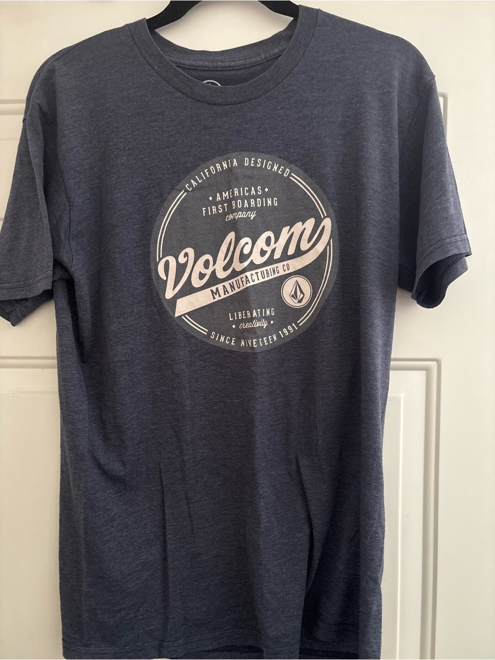 Volcom Navy Short Sleeve Logo Tee